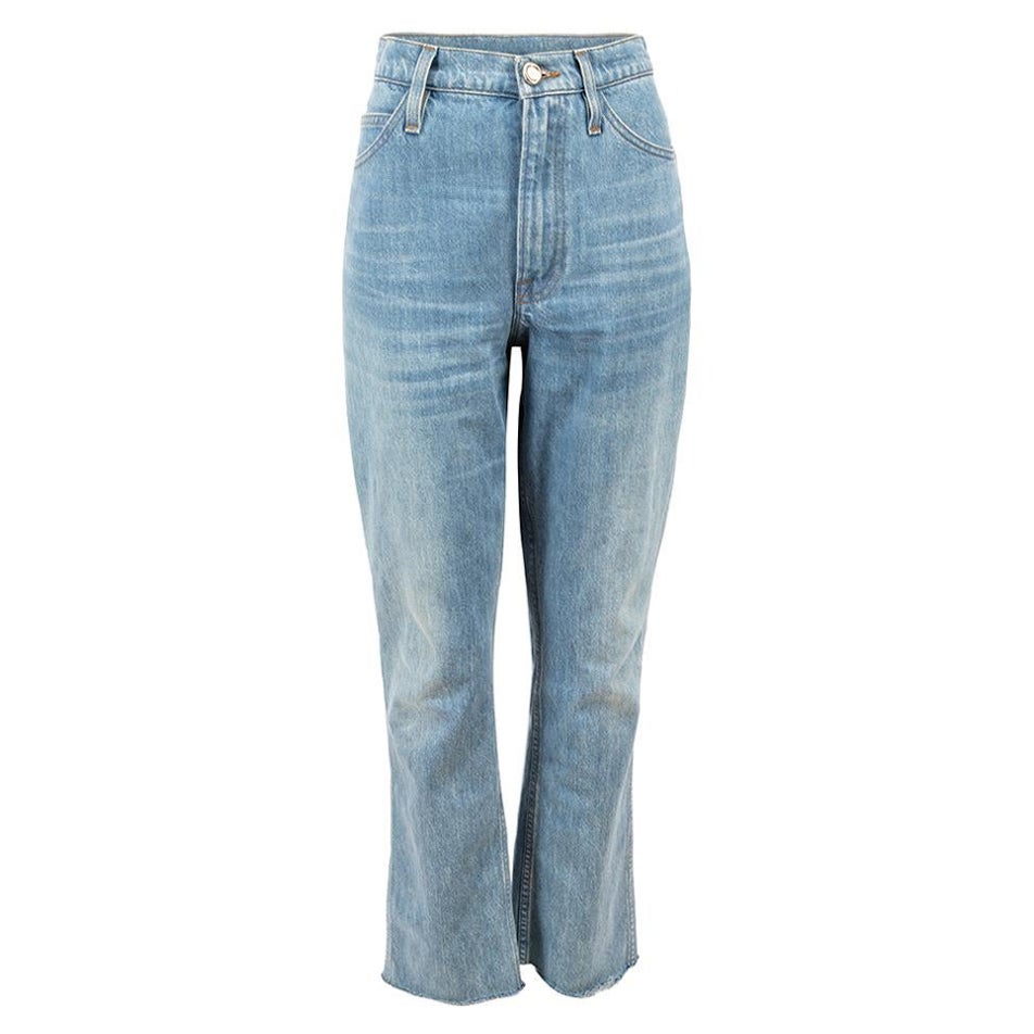 FRAME x Ritz Blaue Denim-Jeans in Kurzform Größe M im Angebot