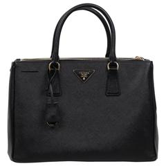 PRADA Black NERO SAFFIANO LUX Leather TOTE HANDBAG Satchel BN2274