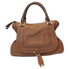 Used Chloe Tan Leather Marcie Large Handbag