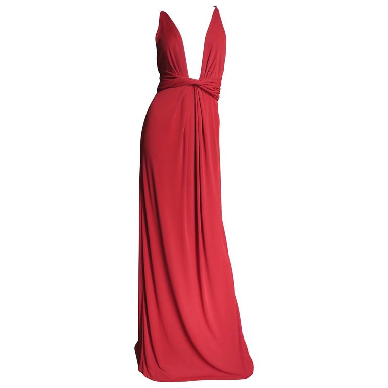 Vintage Gucci Plunge Front Gown at 1stDibs | vintage gucci gown ...