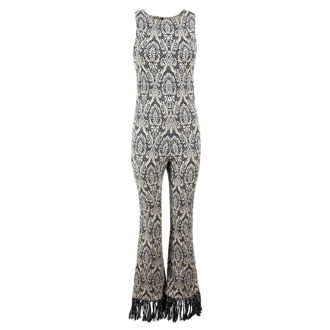 Art Blue High Waist Solid Tulle Jumpsuit Sleeveless