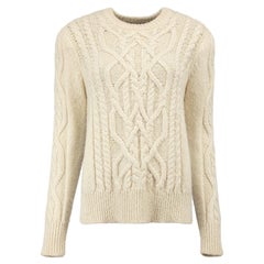 Isabel Marant Cream Alpaca Wool Cable Knit Jumper Size L