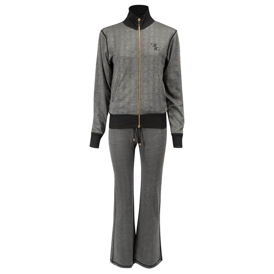 Billionaire Grey Silk Tracksuit Set Size XS For Sale