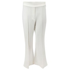 Ellery White Cropped Flared Trousers Size S