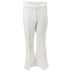 Ellery White Cropped Flared Trousers Size S