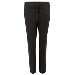 Pantalon conique Fabiana Filippi à poches noires avec chaîne, taille M