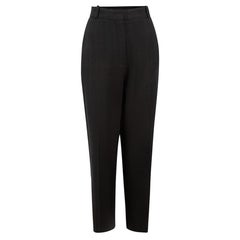 Totême Black High Waisted Tapered Trousers Size M