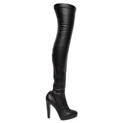 Stella McCartney Leather Over the Knee Boots Size IT 36.5