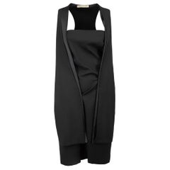 Balenciaga Black Wool Sleeveless Body-con Dress Size L