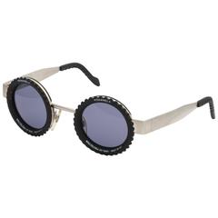 Vintage Chanel Rare Camera Lens Round Sunglasses