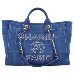 Chanel Deauville NM Tote Square Stitched Canvas Medium