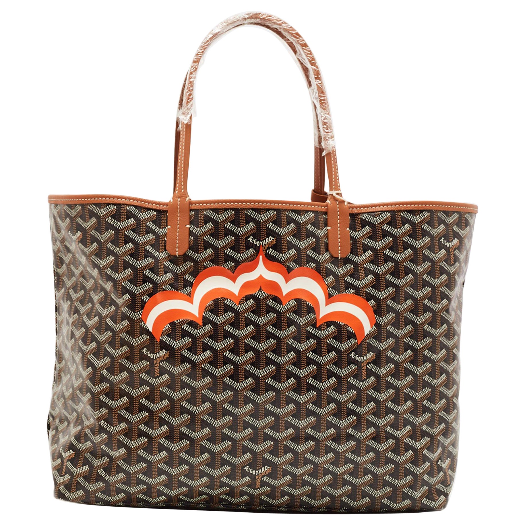 The Coveted Goyard Saint-Louis GM Tote bag in grey and white canvas, SHW at  1stDibs