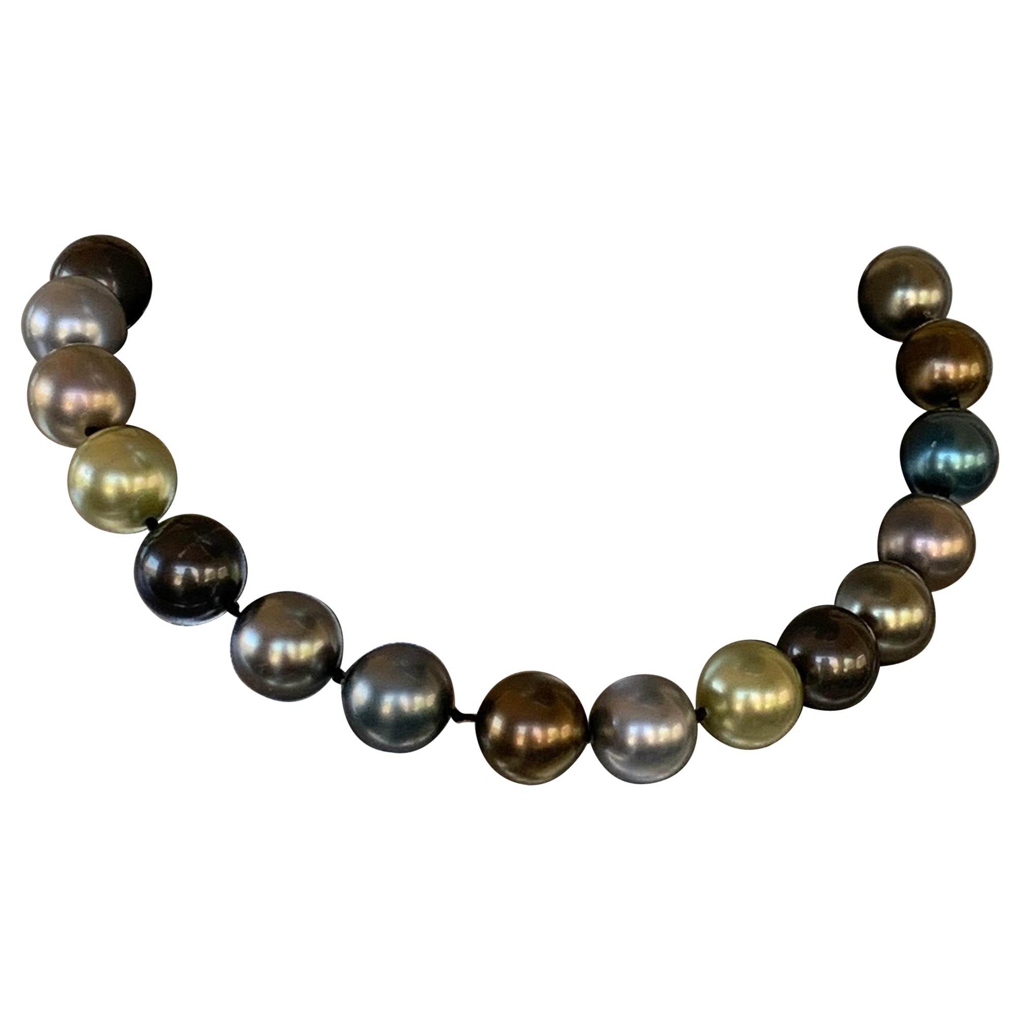 Blau-Grün-Bronze-Silber Glamouröses Kunstperlenhalsband mit Pavé-Strasssteinen im Angebot 7