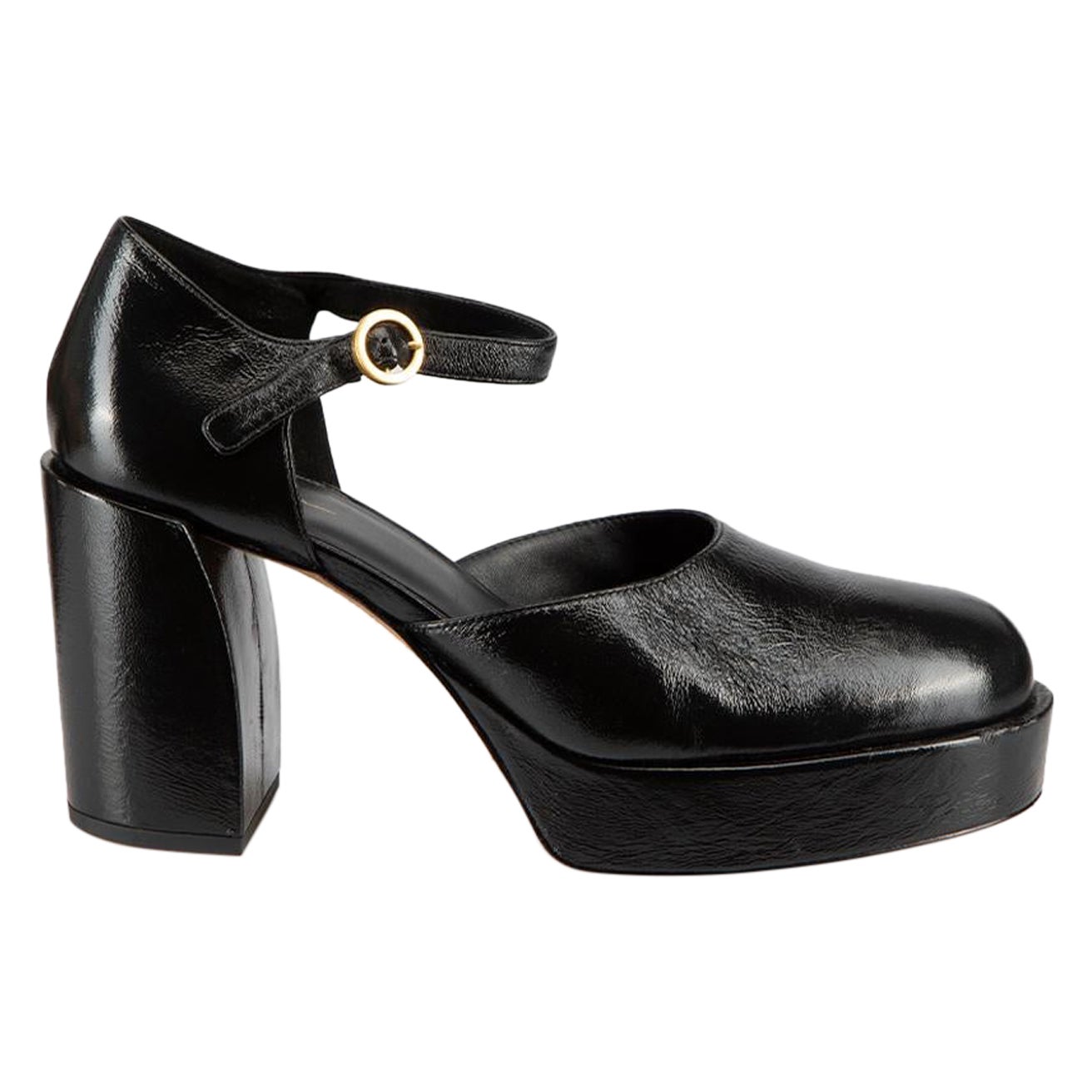 3.1 Phillip Lim Black Patent Leather Naomi Platform Heels Size IT 41 For Sale