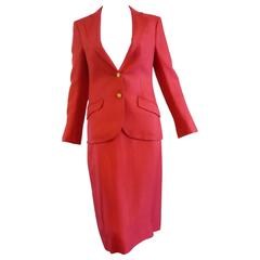 Vintage 1970s Estee Lauder Red Suit (s)