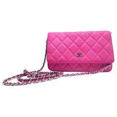 Chanel Wallet on Chain Handbag Pink Caviar Leather