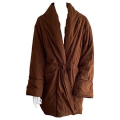 Maxmara Brown 1990's oversized puffer jacket - size 6