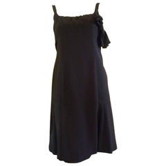 Très spéciale 1950s Jacques Heim Attributed Black Cocktail Dress with Lowe Back(S)