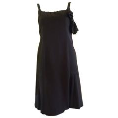 1950s Georgous Jacques Heim Attributed Black Cocktail Dress 11