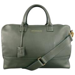 WANT LES ESSENTIELS DE LA VIE Hunter Green Leather Shoulder Strap Duffle Bag