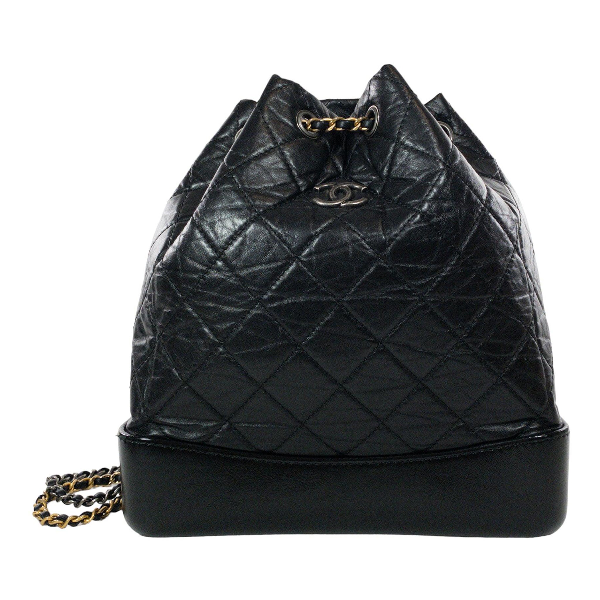 Chanel CC Day Backpack Quilted Caviar Mini at 1stDibs