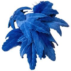 50s Blue Flower Cocktail Hat 9
