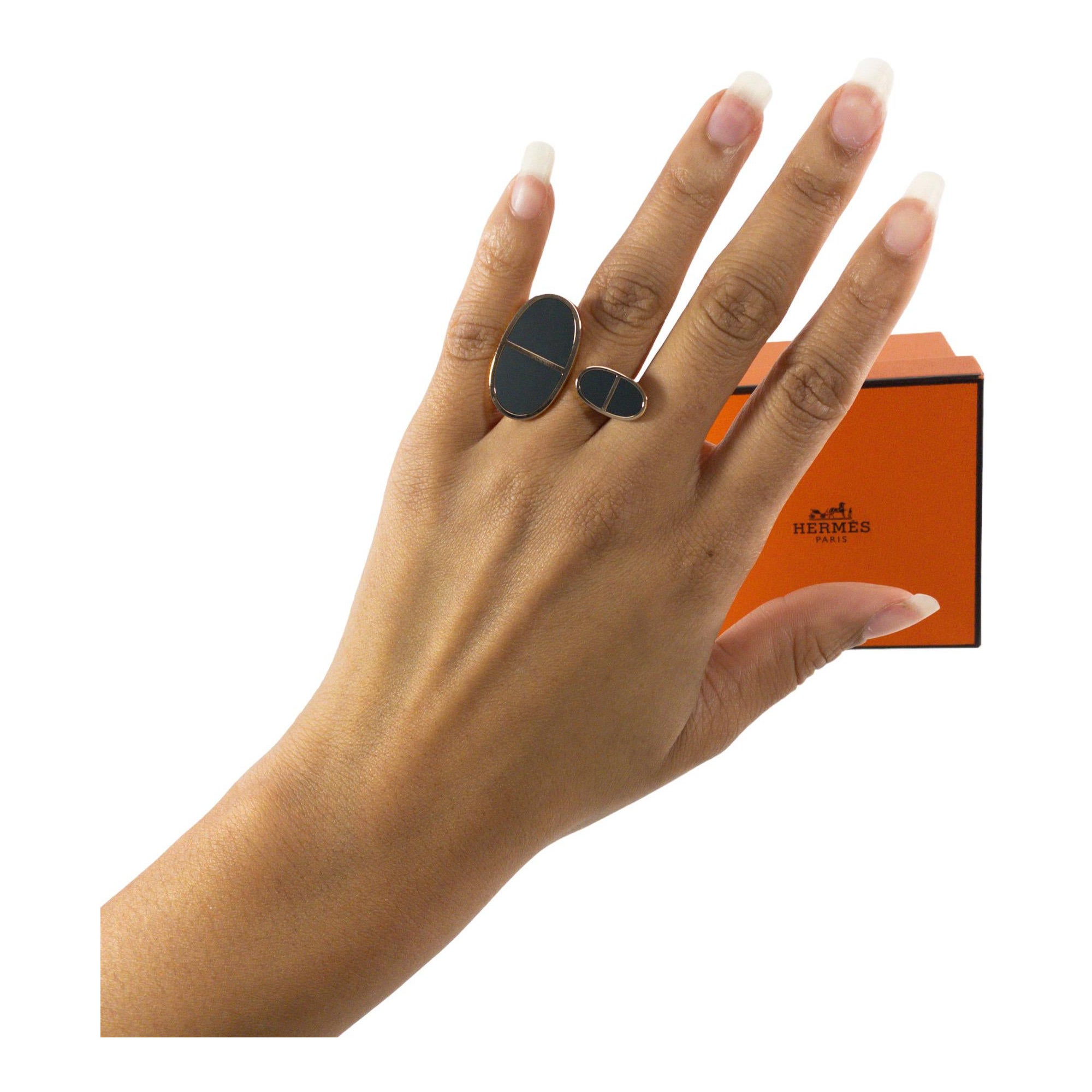 Bague Hermes Chain D'Ancre TGM Verso Taille 53