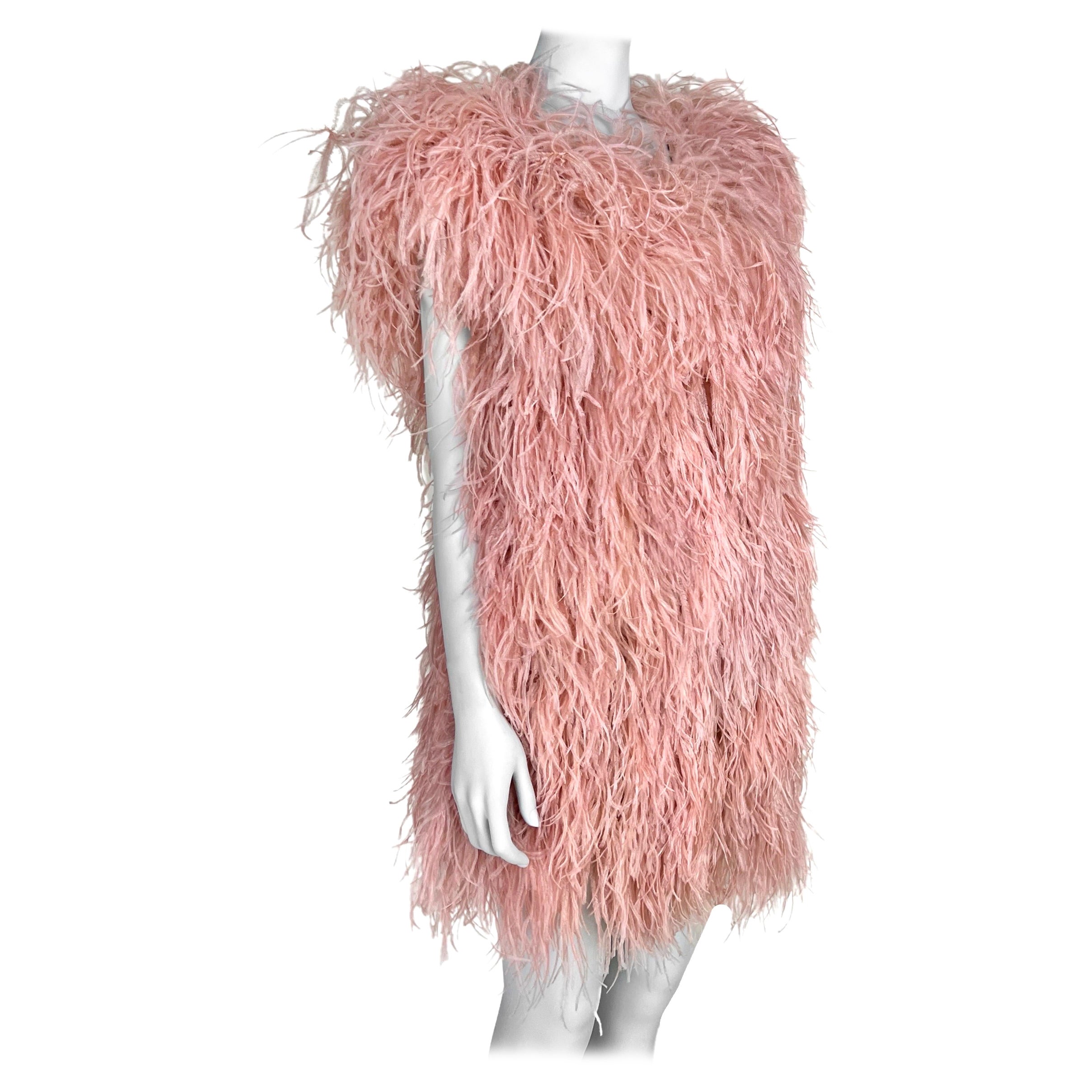 Sonia Rykiel - Robe en plumes d'autruche, automne 2010 en vente