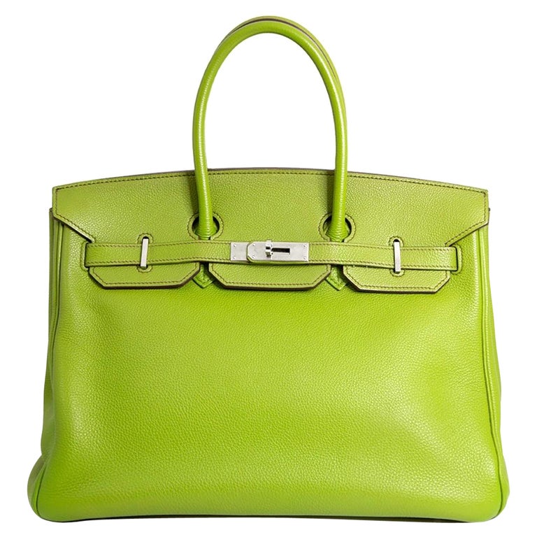 Hermes Birkin 35 Vert Anis Green Togo Birkin PHW bag For Sale at 1stDibs