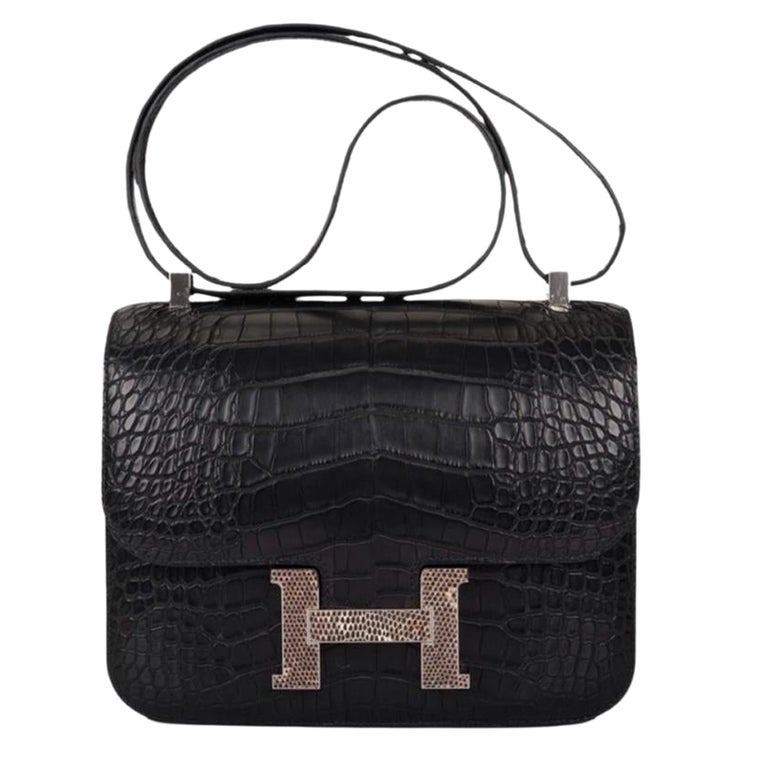 Hermes Constance MM 24 Bi-Color Craie Etain HSS Horseshoe Rose Gold  Shoulder Bag