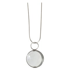 Vintage Magnifying Glass Pendant Necklace