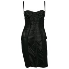 Dolce & Gabbana Black Lingerie Corset Bustier Dress