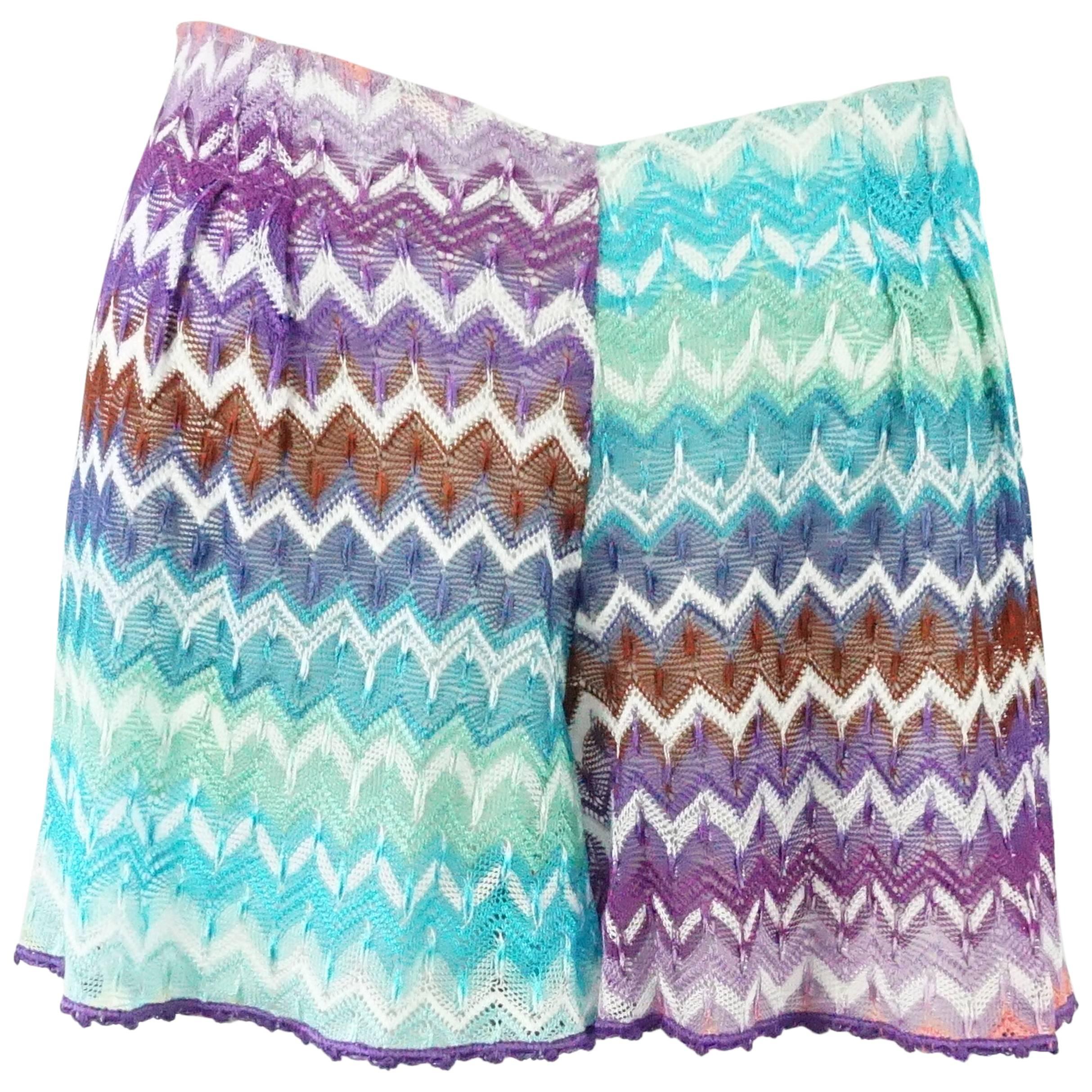 Missoni Mare Multi Color Knit Shorts-40