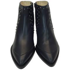 Maiyet Black Studded Leather Ankle Bootie 