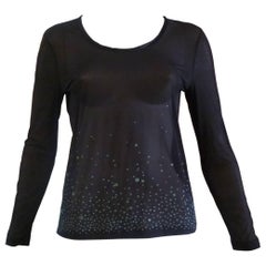 Issey Miyake Long Sleeved Top with Embellishment (M)
