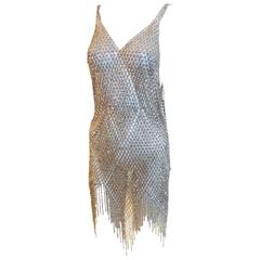 Eugine Welsh masterpiece metal chainand beads dress 