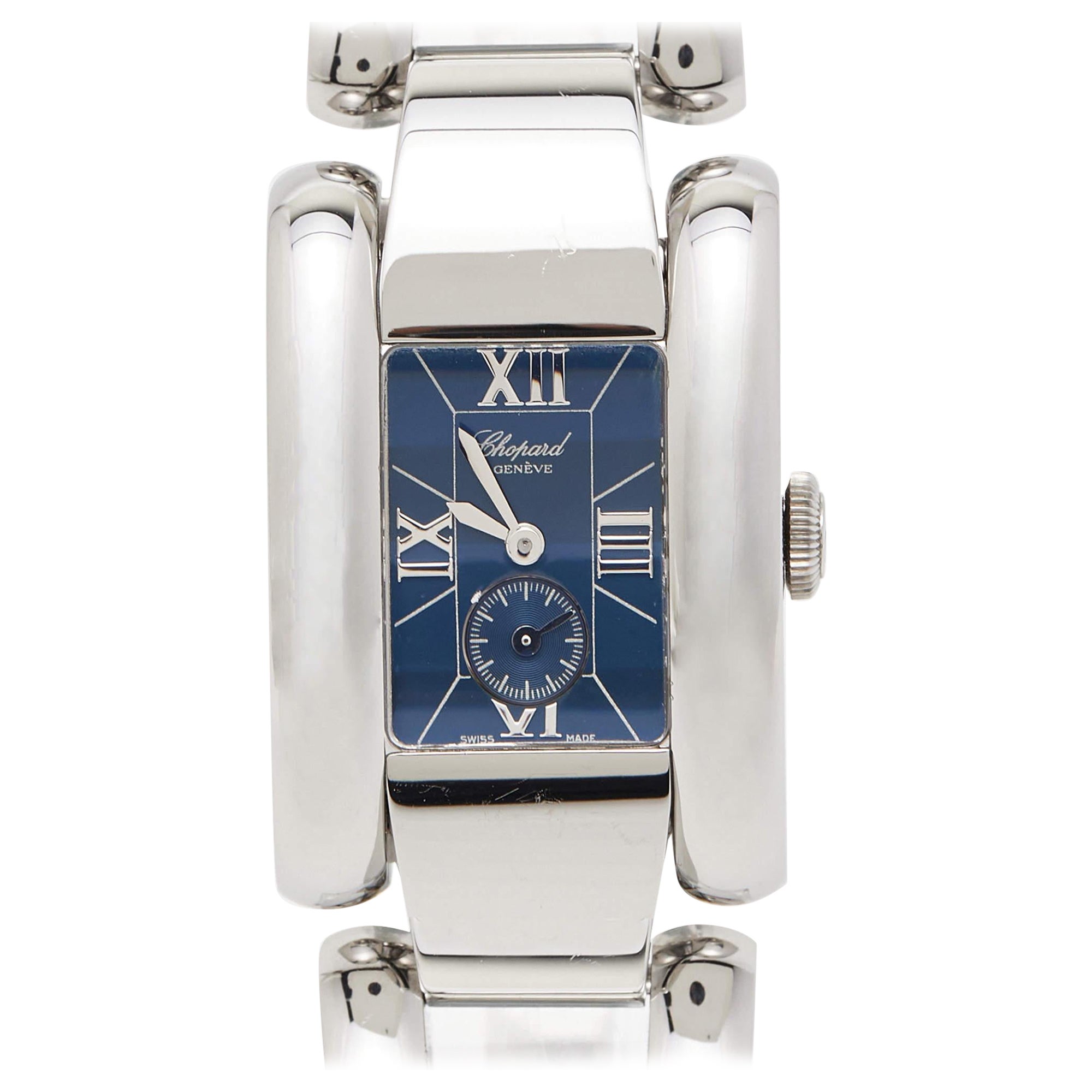 Chopard Blue Stainless Steel La Strada 8357 Women's Wristwatch 23 x 34 mm For Sale