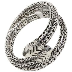 John Hardy Legends Macan Sterling Silver Double Coil Bracelet