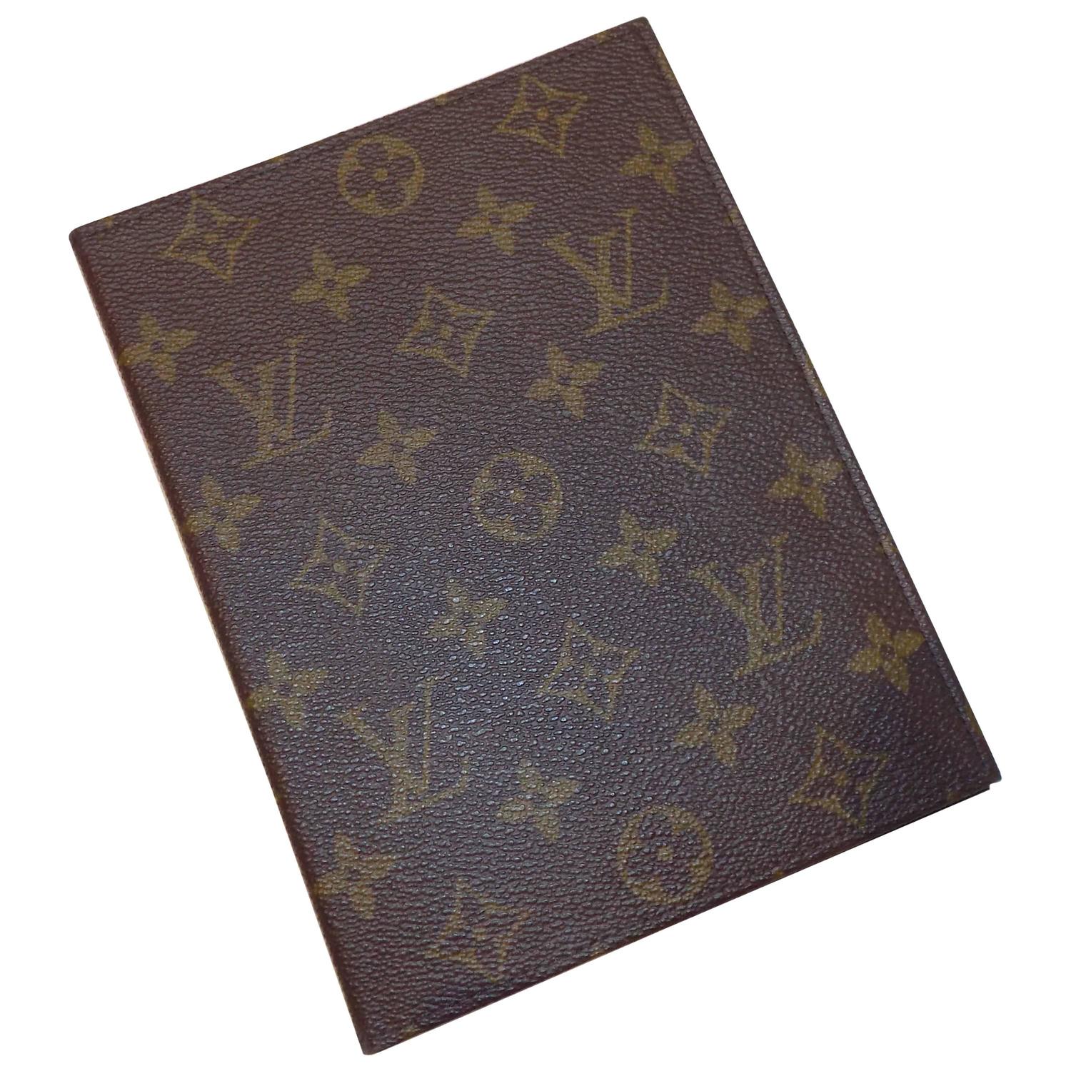 Louis Vuitton Grey Navy Mini Lin Monogram Notebook Cover GM Binder Folder  For Sale at 1stDibs