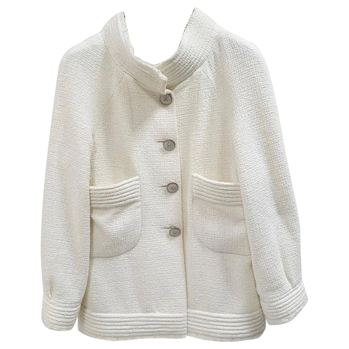 Chanel Tweed Jacket Blazer - 82 For Sale on 1stDibs