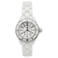 Chanel White Ceramic Stainless Steel J12 H0968 Women's Wristwatch 33 mm