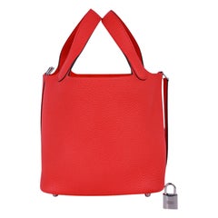 Hermes Picotin Lock 18 Rose Mexico Bag Palladium Hardware