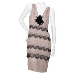 Valentino Lace Chiffon Sheath Dress 2008 Collection