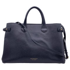 Burberry - Sac fourre-tout The Banner en cuir noir avec lanière