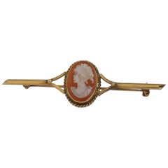 Antique 18kt Gold Cammeo Pin Brooch