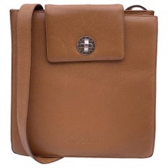 Bulgari Bvlgari Vintage Tan Leather Accordion Tote Shoulder Bag
