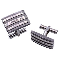 Montblanc Stainless Steel Rectangle Cufflinks with Box
