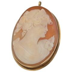 18kt gold Cammeo Pendant Brooch 10