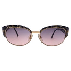 Christian Dior Vintage Sunglasses 2589 48 Marbled Bicolor Lenses 135mm