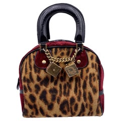 Christian Dior by Galliano 2004 Dice Bowler Multicolor Velvet Mini Bag